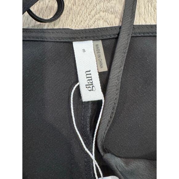 NWT Glam Black Satin Cowl Neck Camisole – Women’s Size Small - Picture 4 of 4